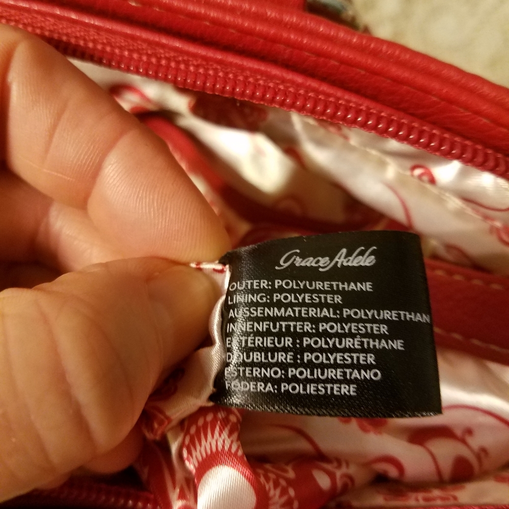 Grace Adele Red Purse with Bonus - Picture 4 of 10